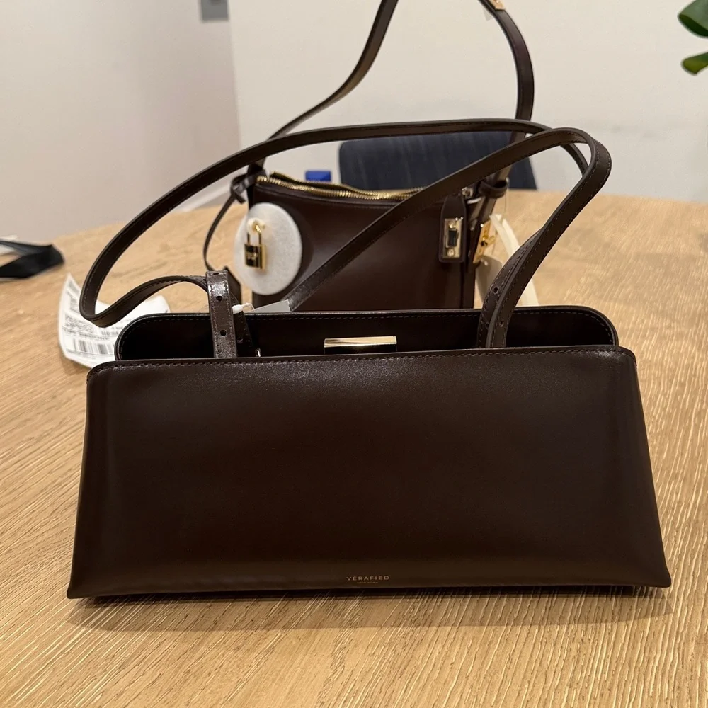 Verafied Chocolate Eclair Bag 3-in-1 Clutch, Shoulder Bag, Top Handle Bag - Picture 5 of 7